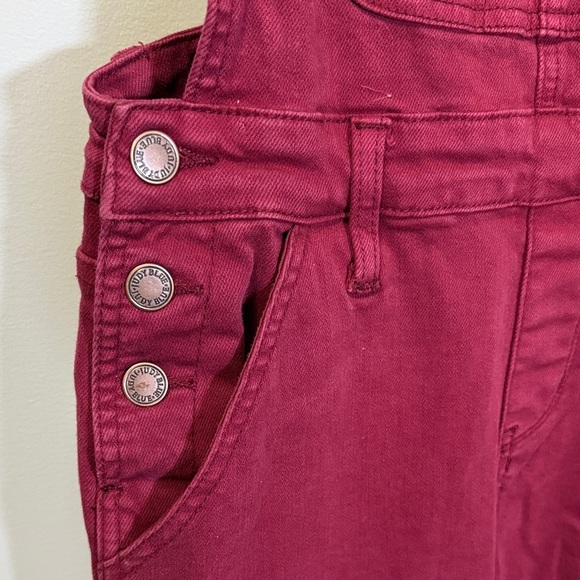Judy Blue Women's Red Denim Overalls - Picture 4 of 10